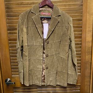 Chic light brown suede Women's Blazer